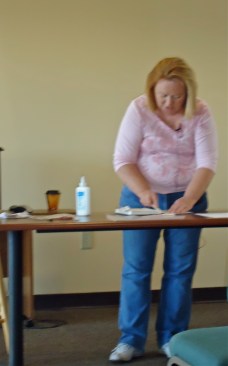 Nancy McDougle and book repair